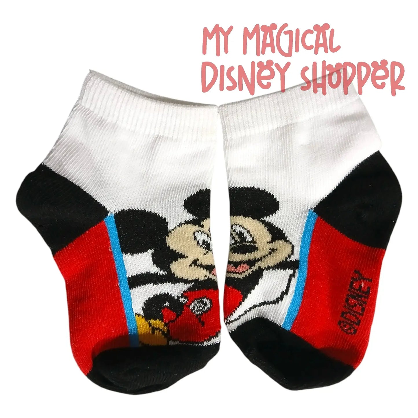 Infant Socks Size 3–6 Months Mickey Black & Red 🐭🖤❤️