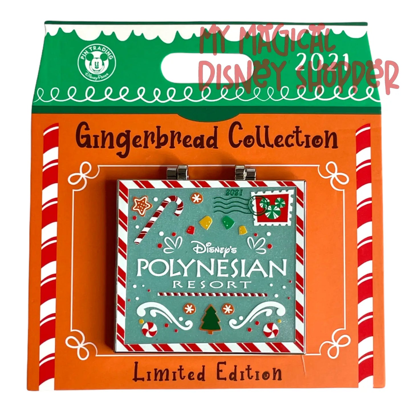 2021 Gingerbread Collection Disney's Polynesian Resort Pin - Limited Edition 2000