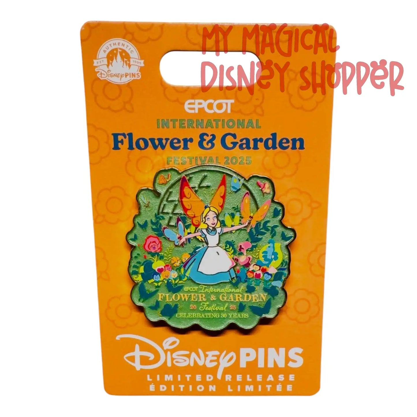 2025 Epcot Flower and Garden Festival Limited Edition Alice Pin