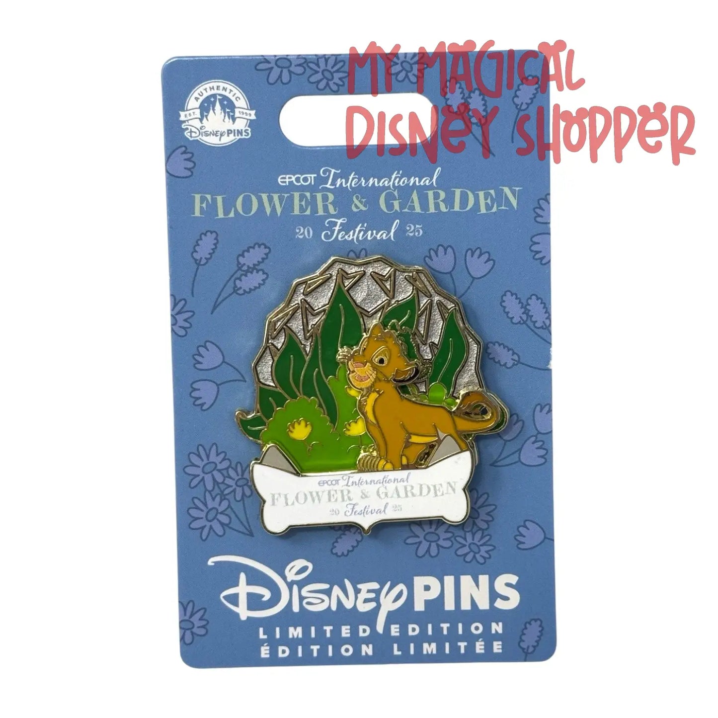 2025 Epcot Flower & Garden Festival Pin Limited Edition - Simba
