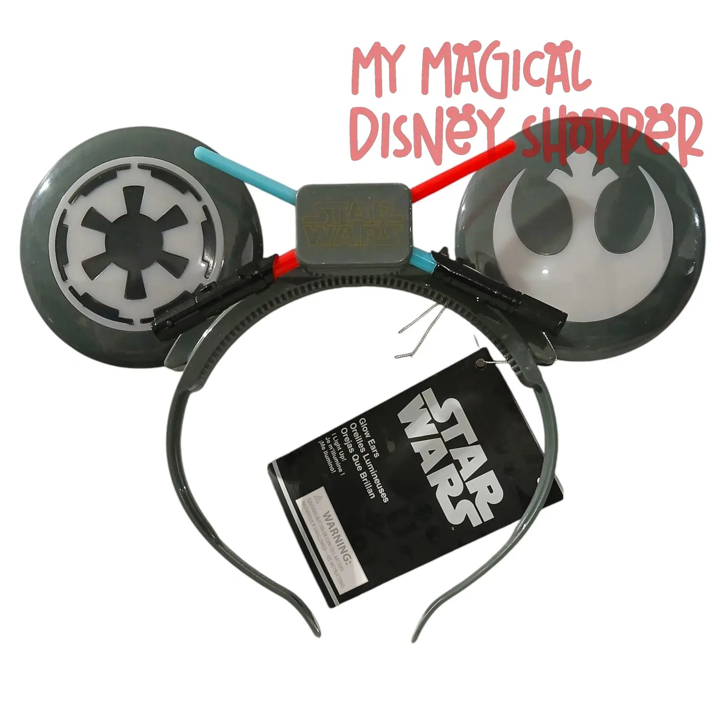 2025 Star Wars Lightsaber Rebel Alliance & Galactic Empire Glow Ears Headband ✨🌌