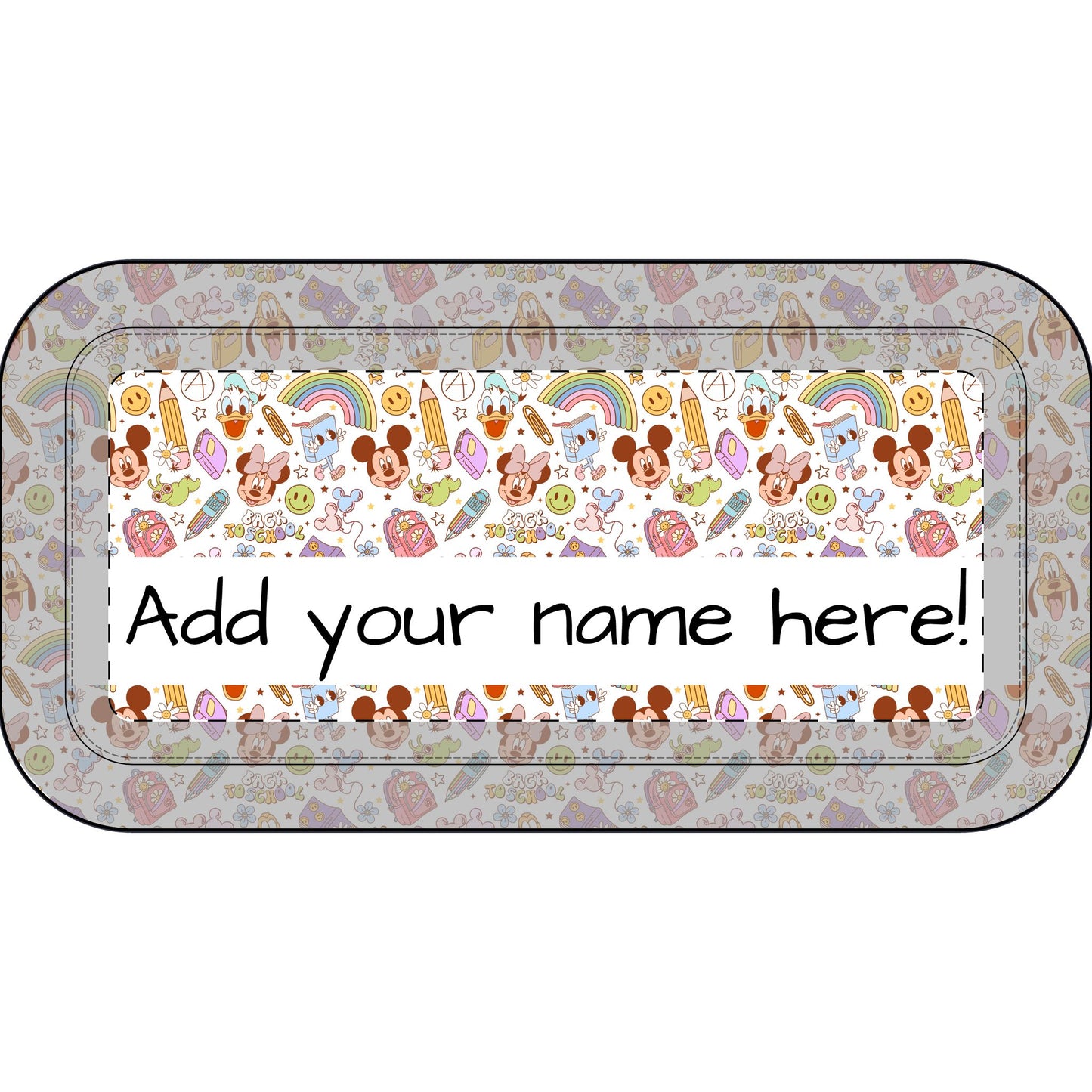 Back to School Mouse Friends Doodles Storage Case — Rainbow & Magic