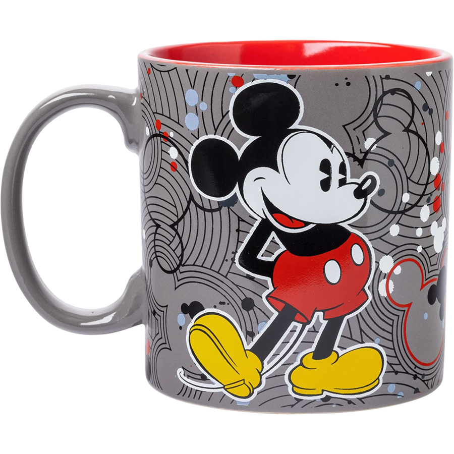 Mickey Circle Logos Pattern Ceramic Coffee Mug - 20 oz