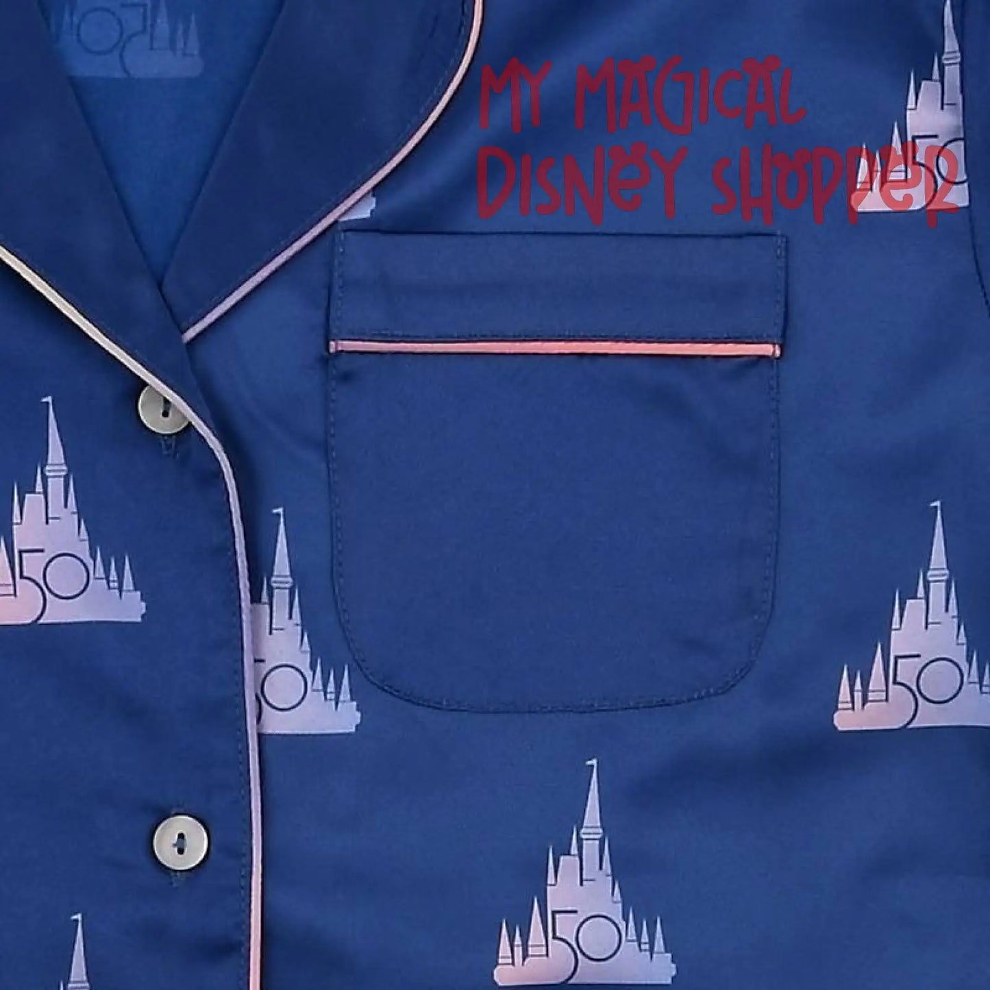 50th Celebration Walt Disney World PJ Pajama Set - Castle Collection