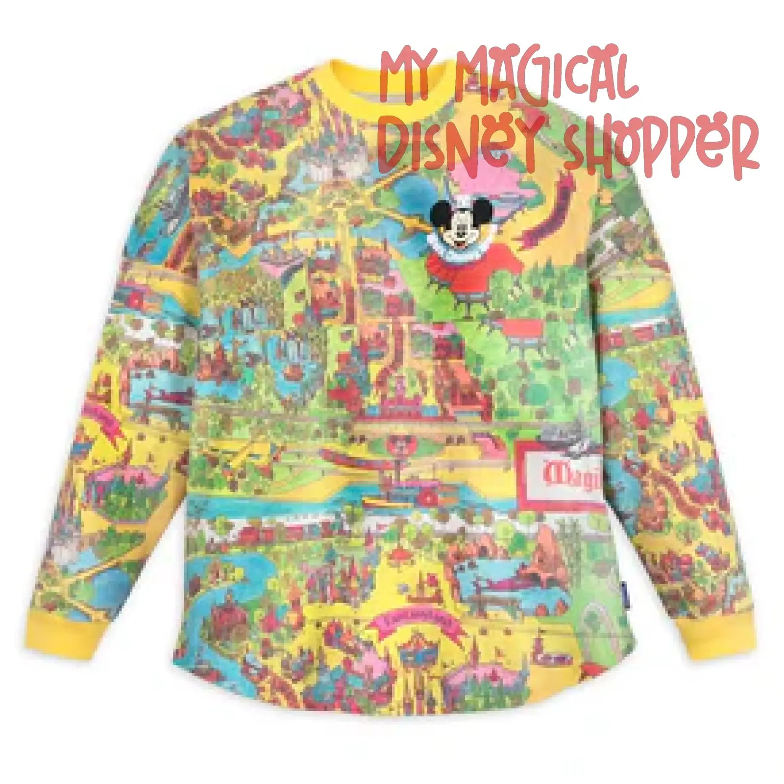 ウォルトディズニーワールド　レトロマップ　スピリットジャージー　US Sサイズ 50th Walt Disney World Retro Map Spirit Jersey for Adults