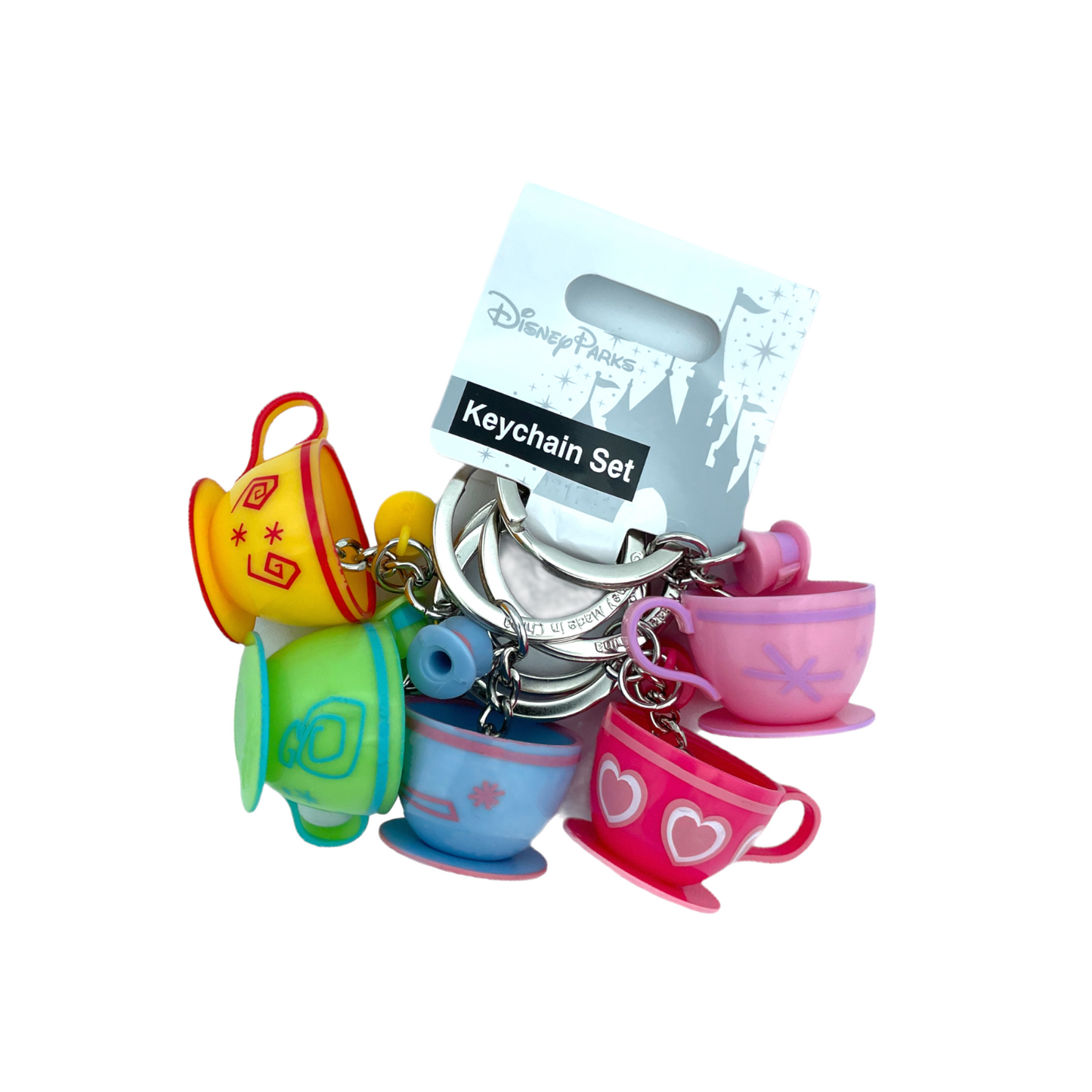 Teacups Disney Keychain Keyring Set