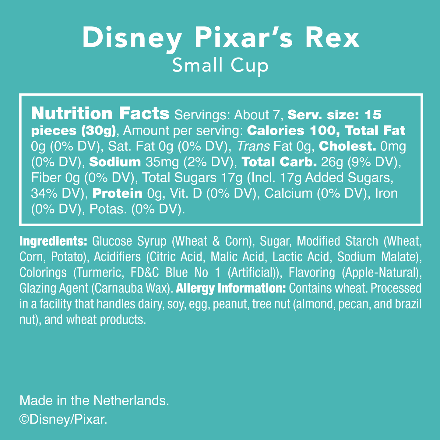Rex Sour Apple Dino Eggs Candy - Toy Story