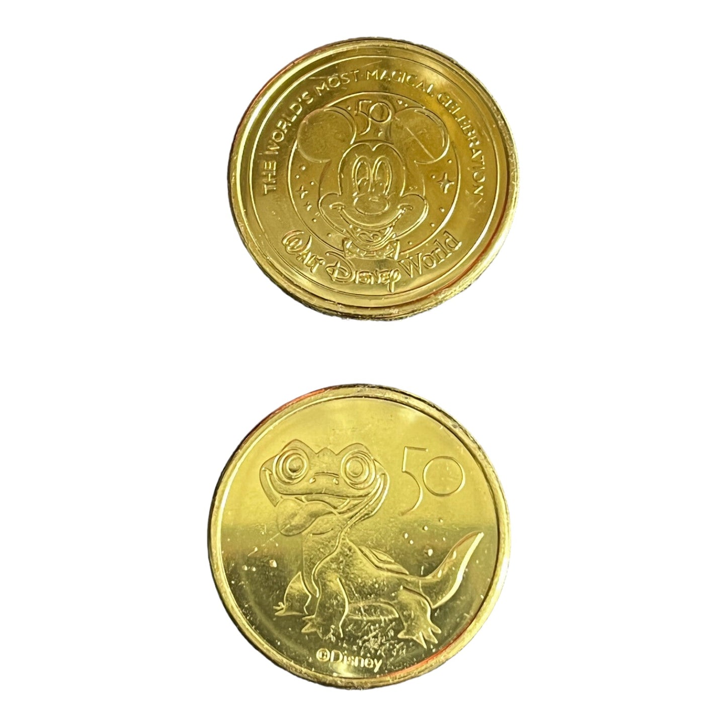 Bruni the Salamander Walt Disney World 50th Gold Medallion - Frozen