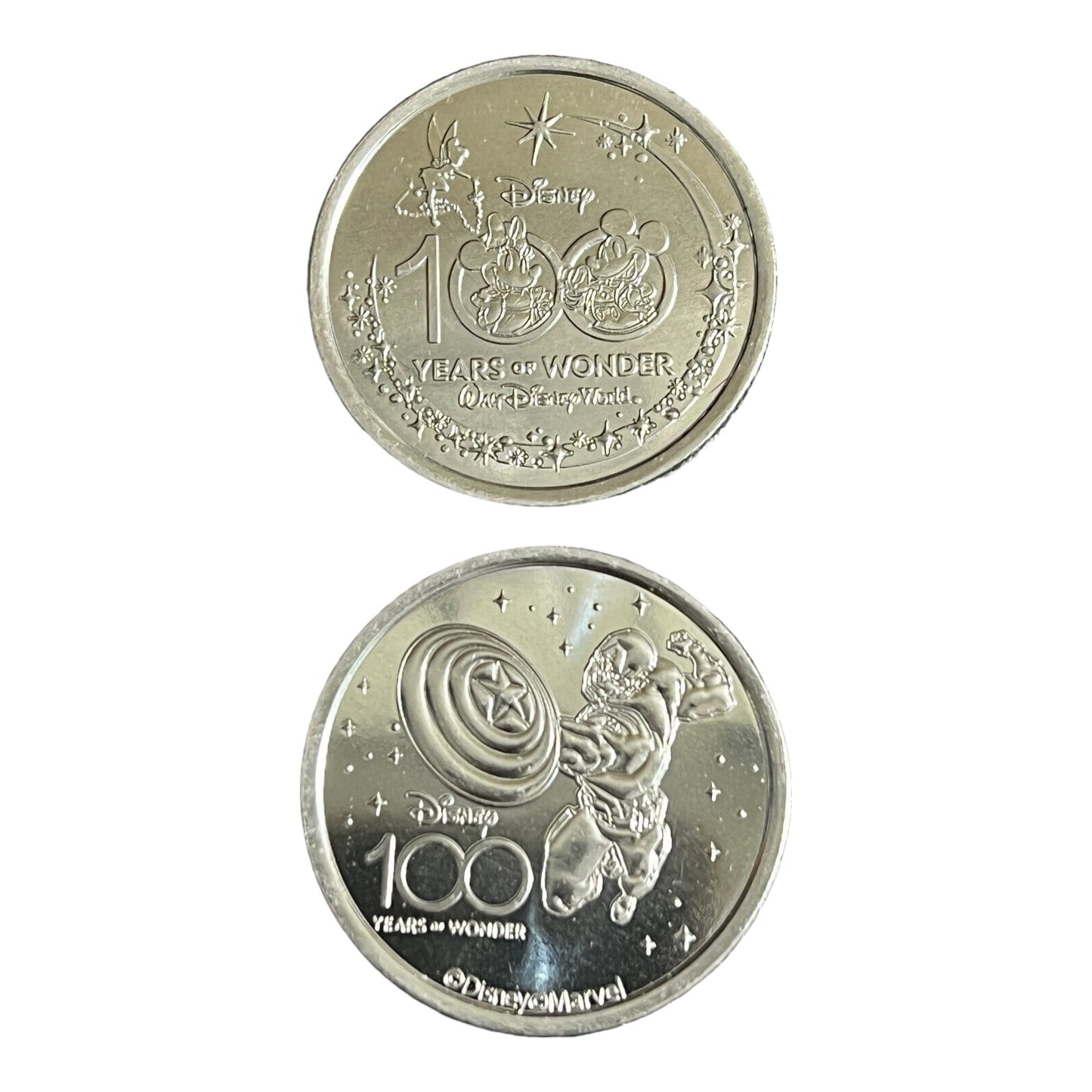 Captain America Disney 100 Silver Medallion