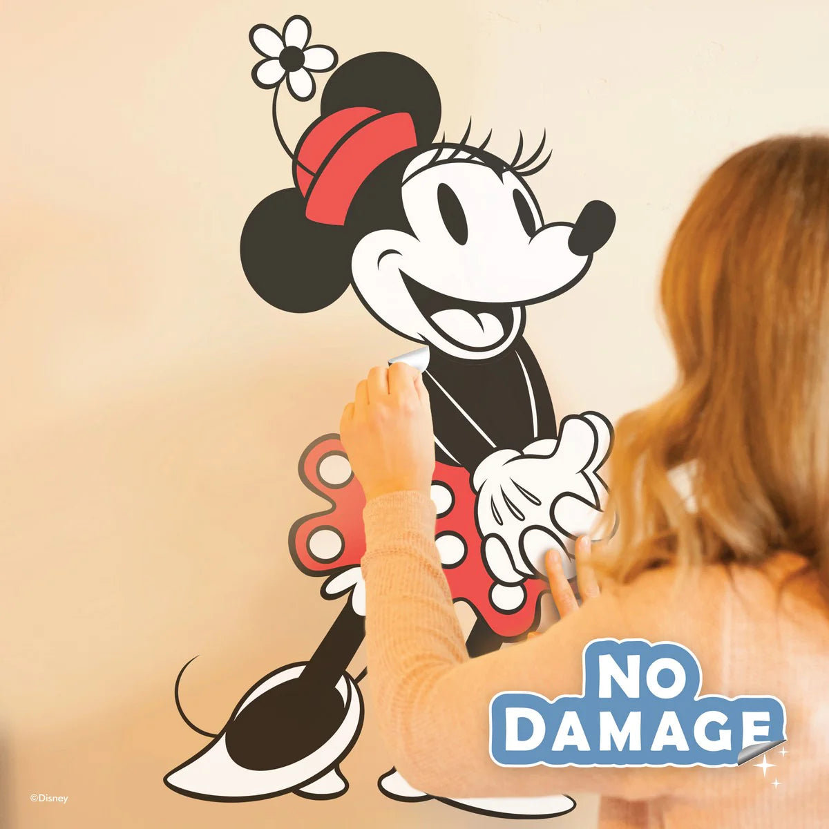 Classic Minnie Mouse Interactive Removable Wall Decal