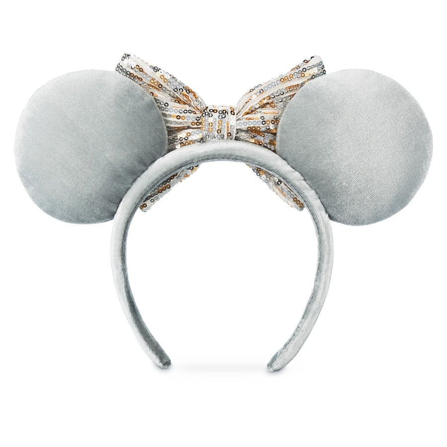 Silver Winter Frost Minnie Mouse Ear Headband