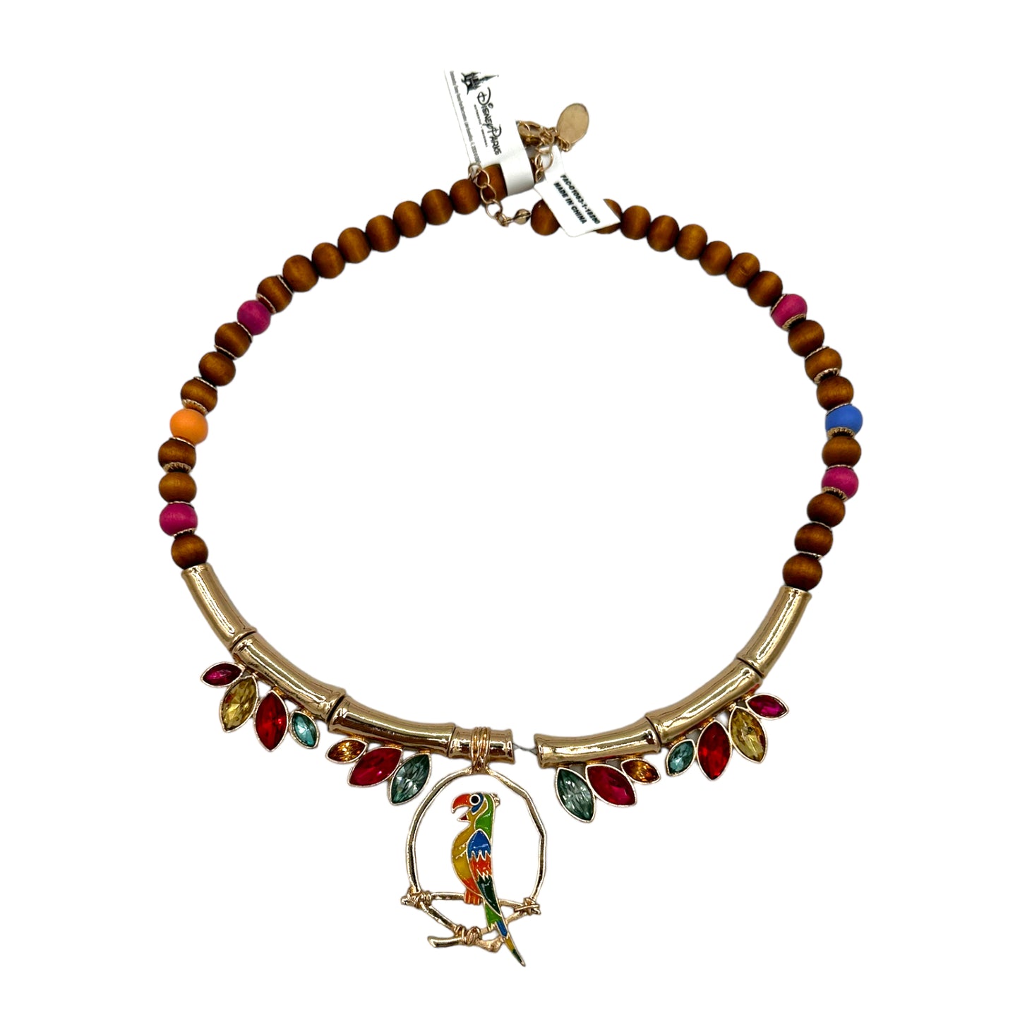 The Enchanted Tiki Room Tiki Bird Bamboo Disney Necklace