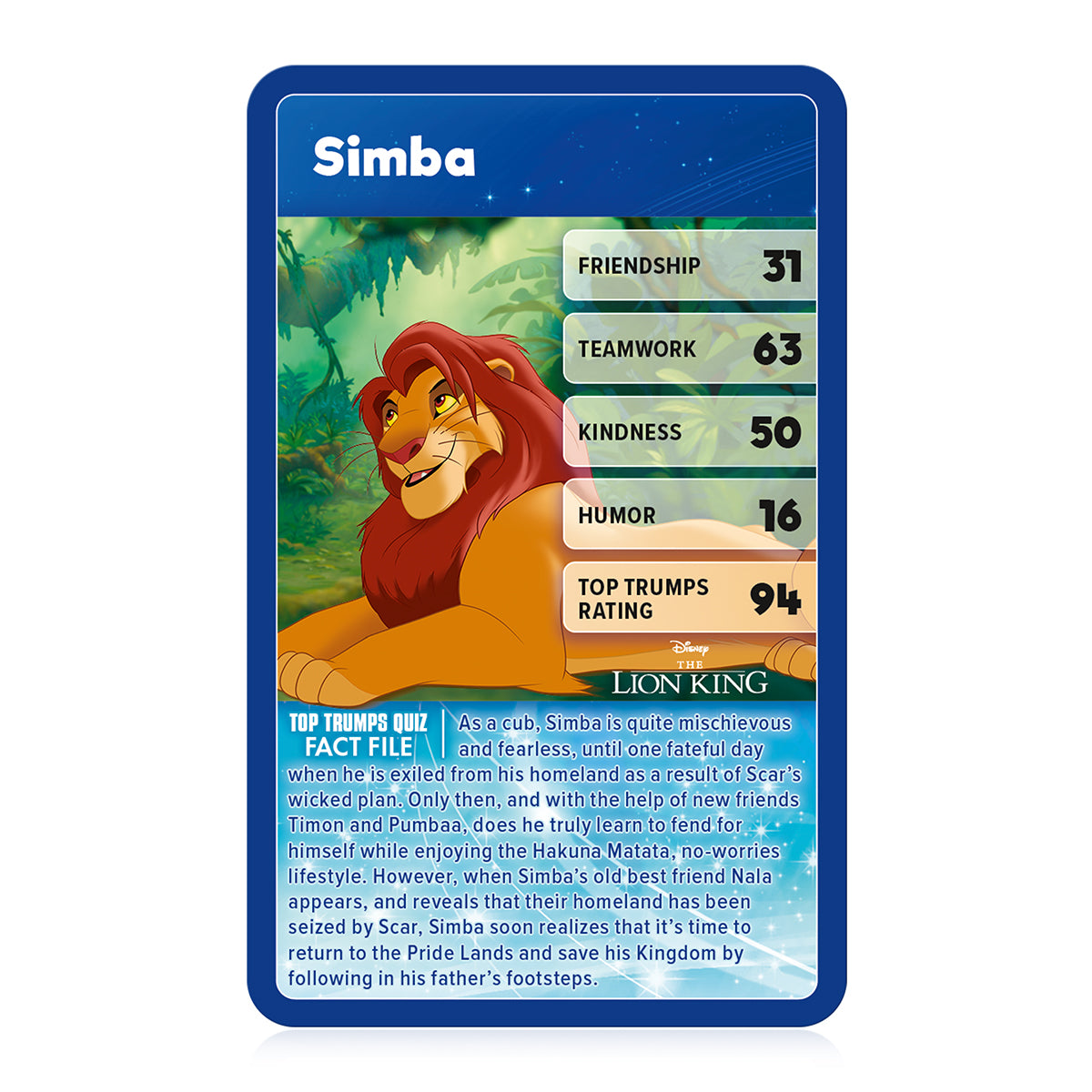 Disney Heroes Top Trumps Special Card Game