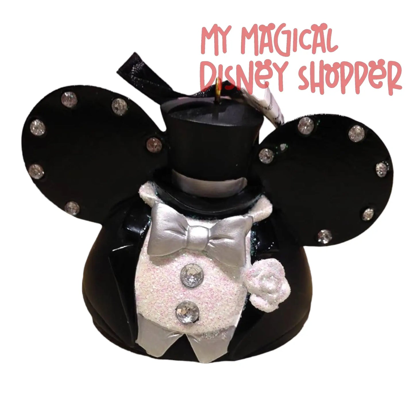 Wedding Groom Mickey Mouse Ears Hat Ornament 💍🎀🐭✨🤍