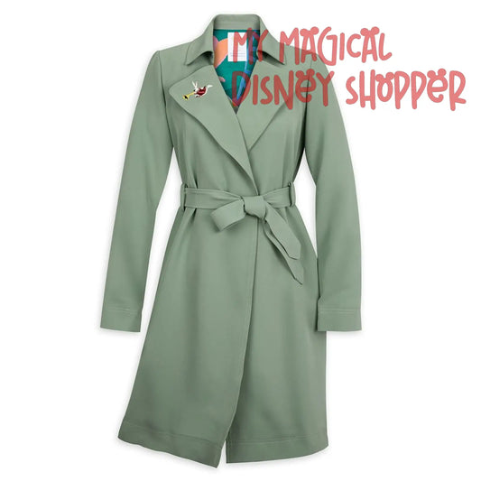 Olive Green Alice in Wonderland 70th Women's Trench Coat by Mary Blair x Her Universe - Adult XS