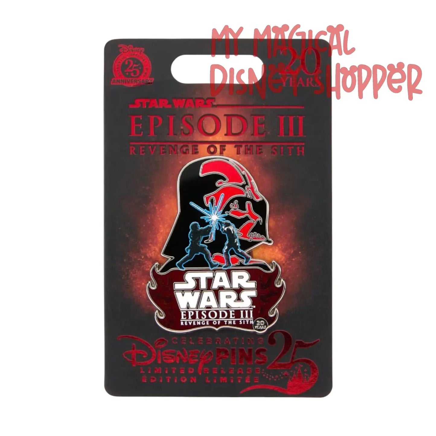 Anakin Skywalker and Obi-Wan Kenobi Star Wars: Revenge of the Sith - 20th Anniversary Pin