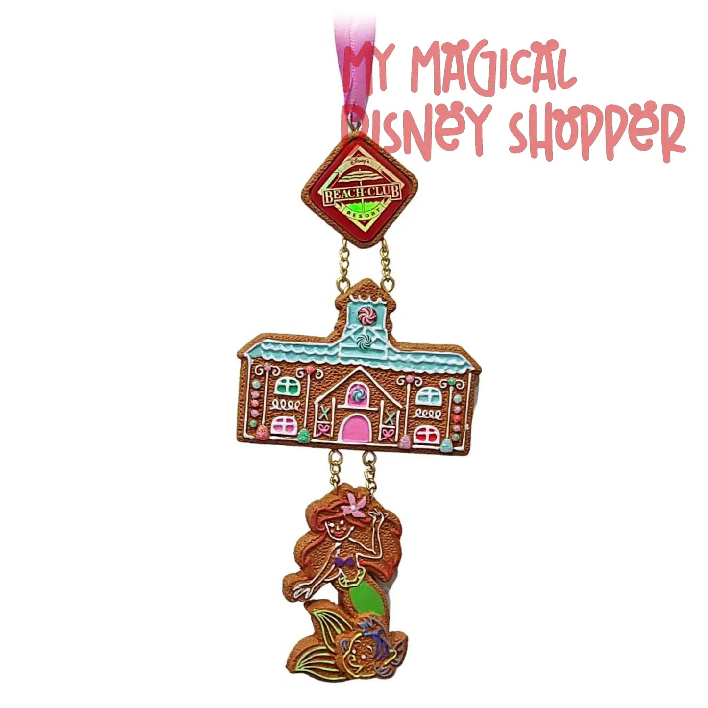 Beach Club Gingerbread House 2023 Disney Ornament
