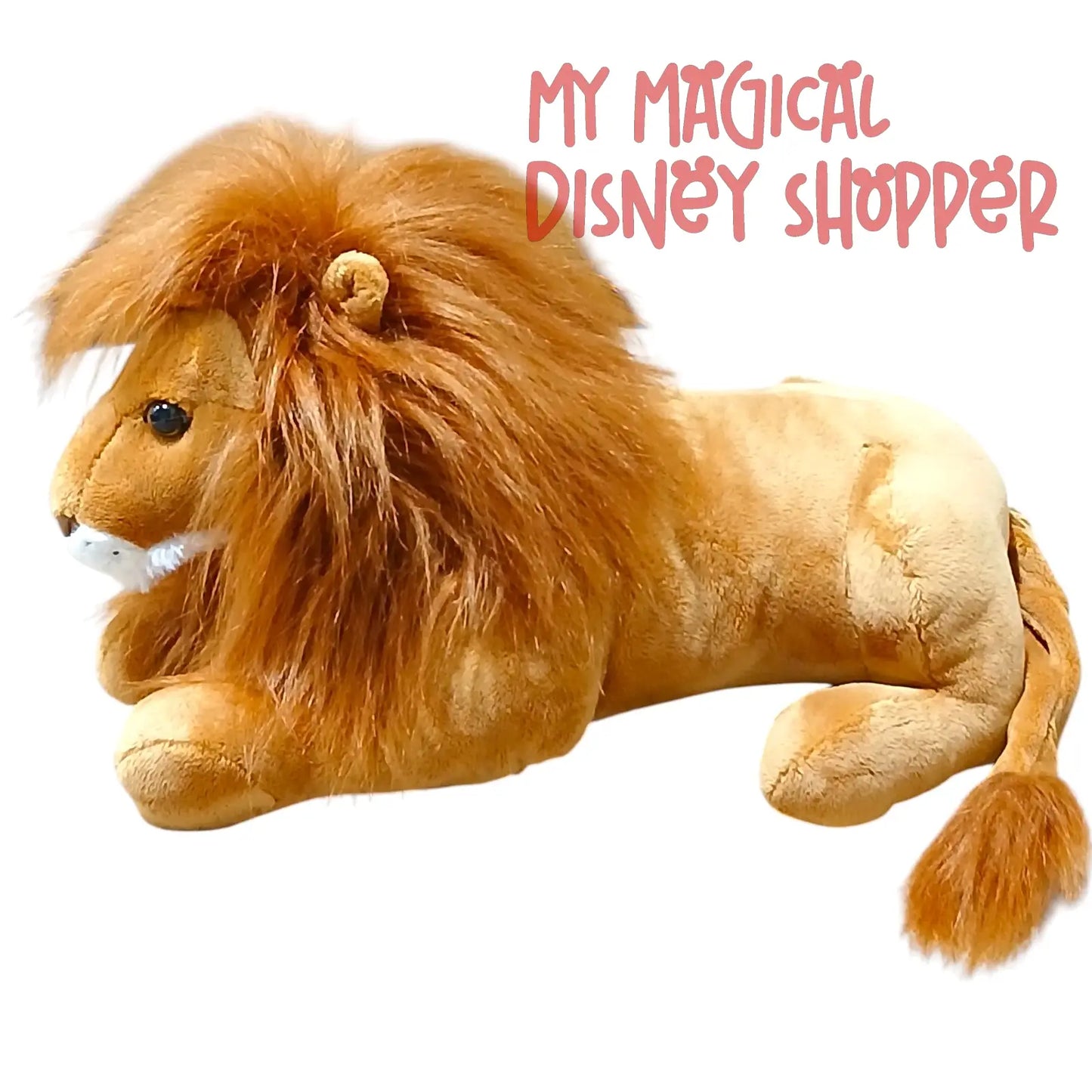 Animal Kingdom Laying Stuffed Lion Plush 14"