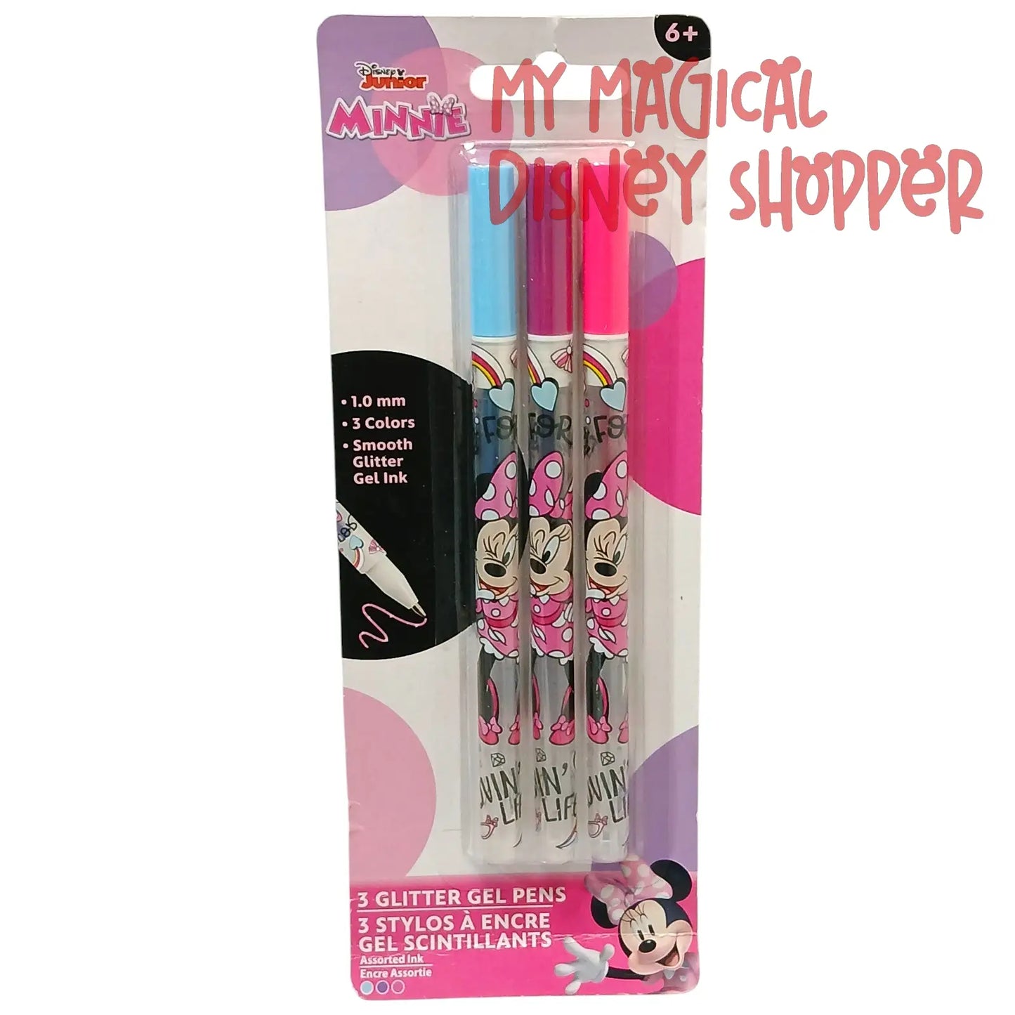 Minnie Mouse 3 Pack of Glitter Gel Pens
