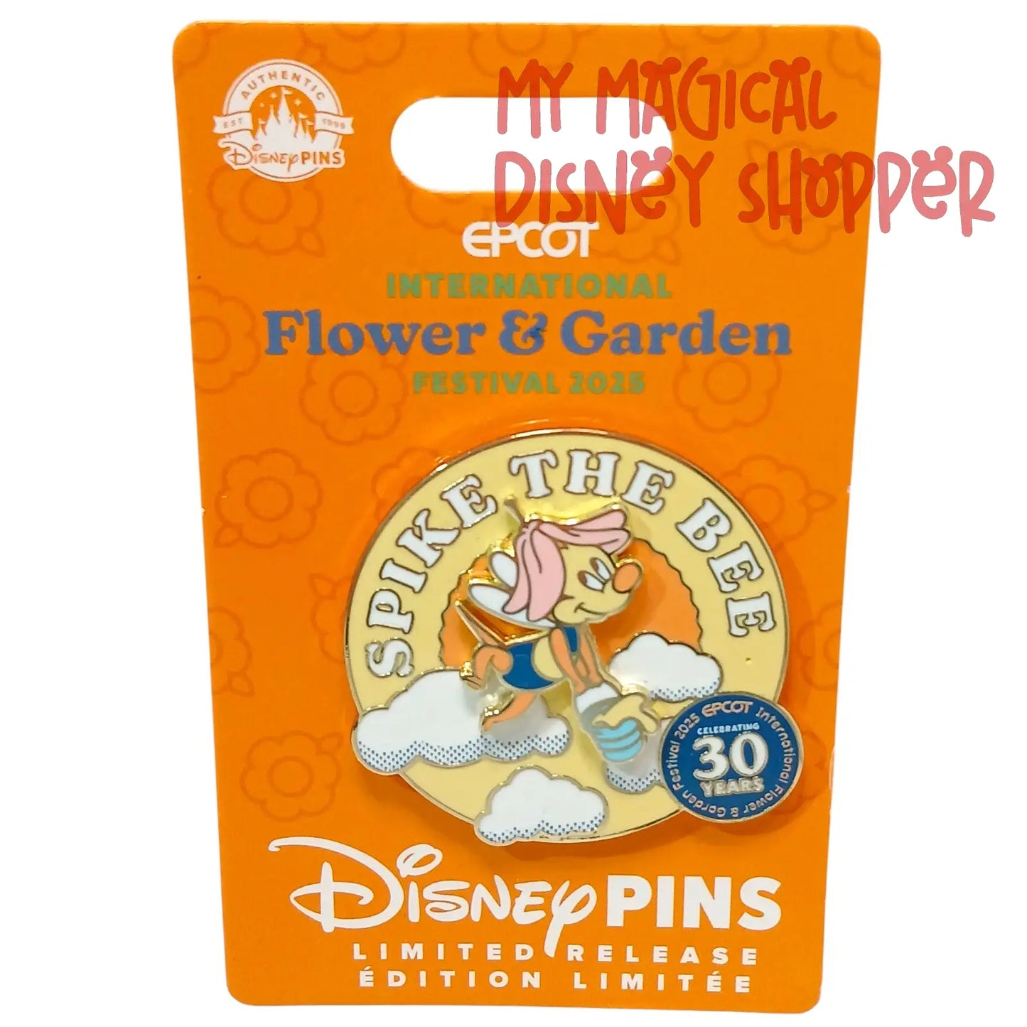 Epcot Flower & Garden Festival 2025 Spike the Bee 30 Years Pin