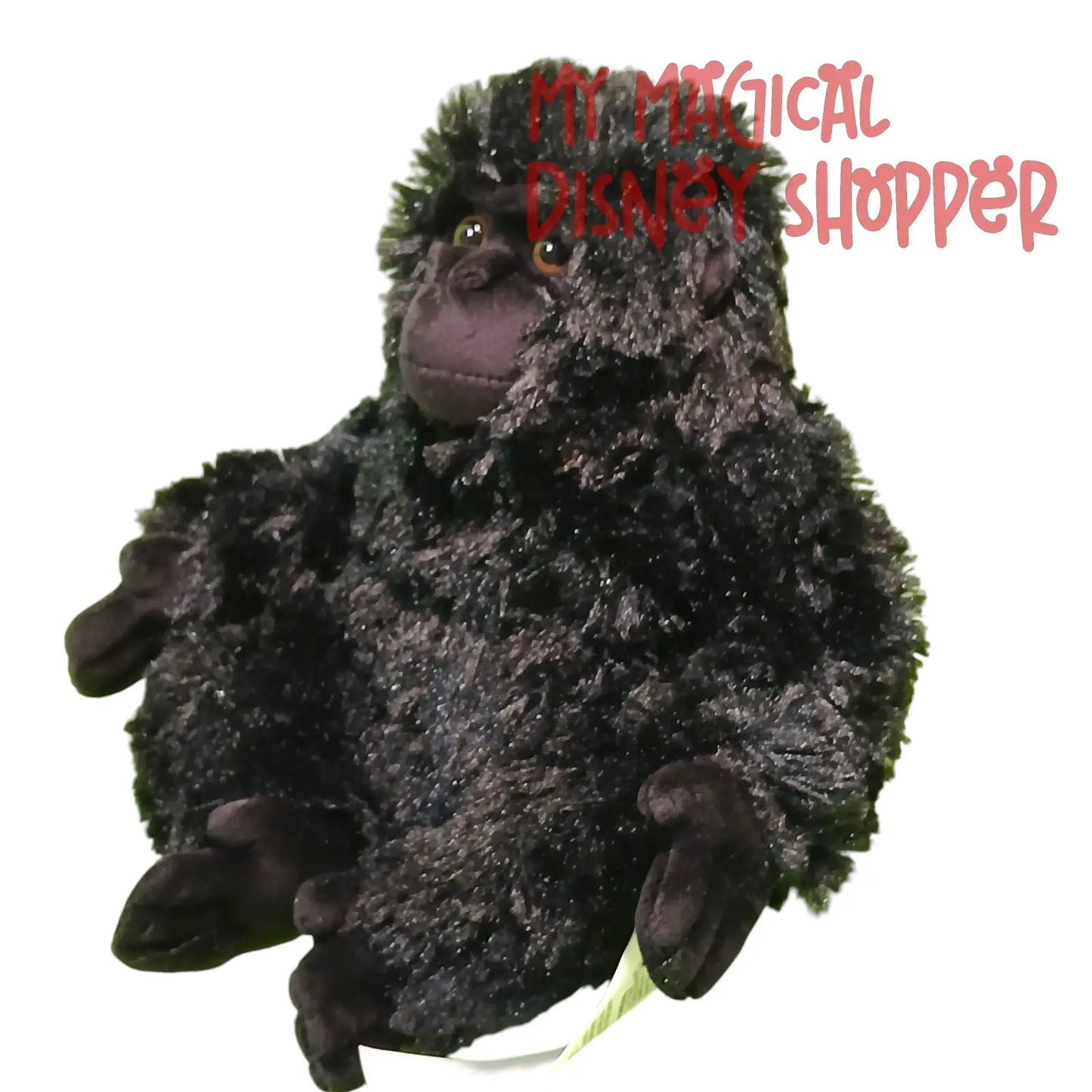 Animal Kingdom Black Gorilla Stuffed Sitting Plush Toy 10"