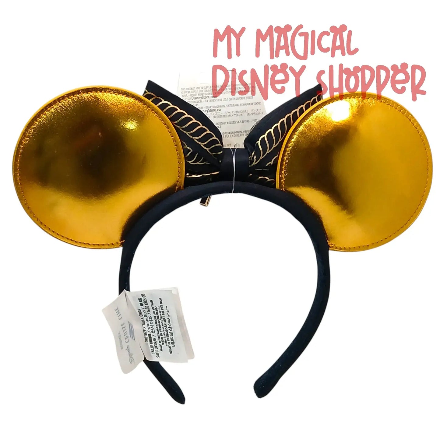 Disney Cruise Line Navy & Gold Minnie Ears