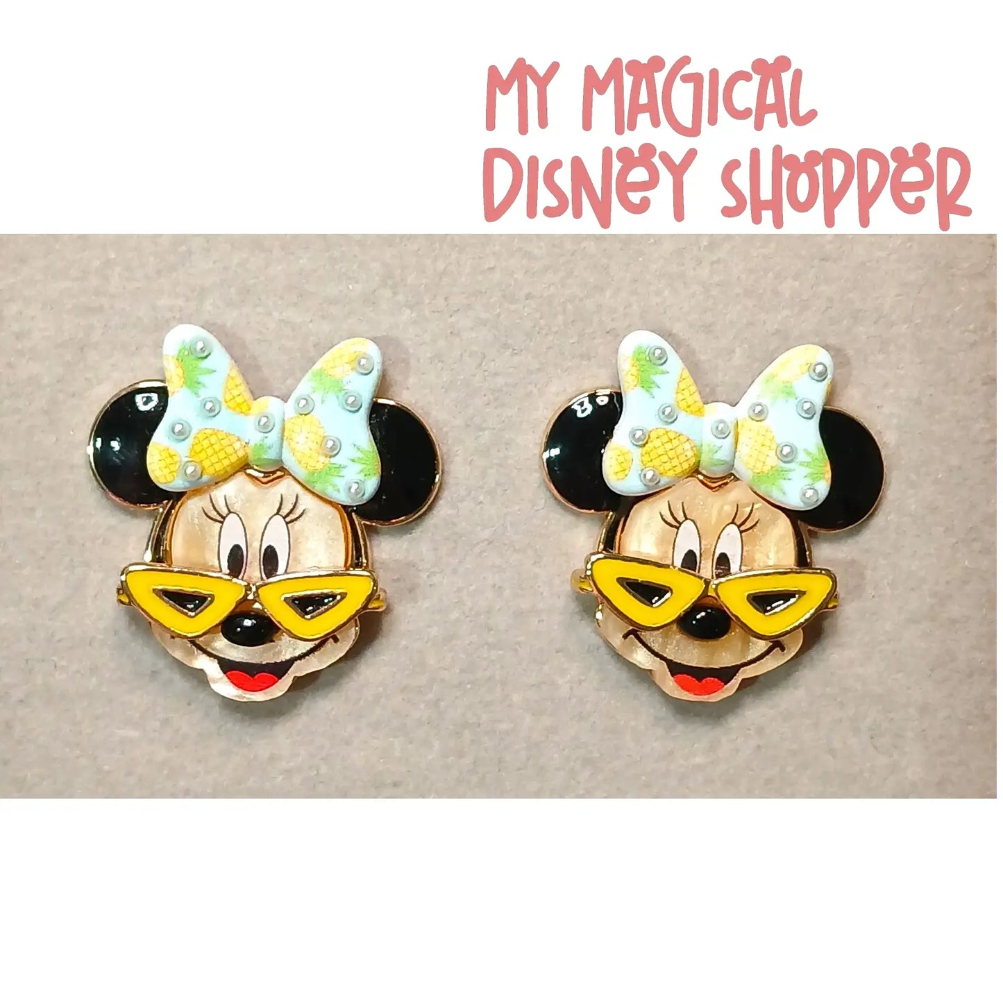 Baublebar X Disney Minnie Mouse Wearing Sunglasses Earrings