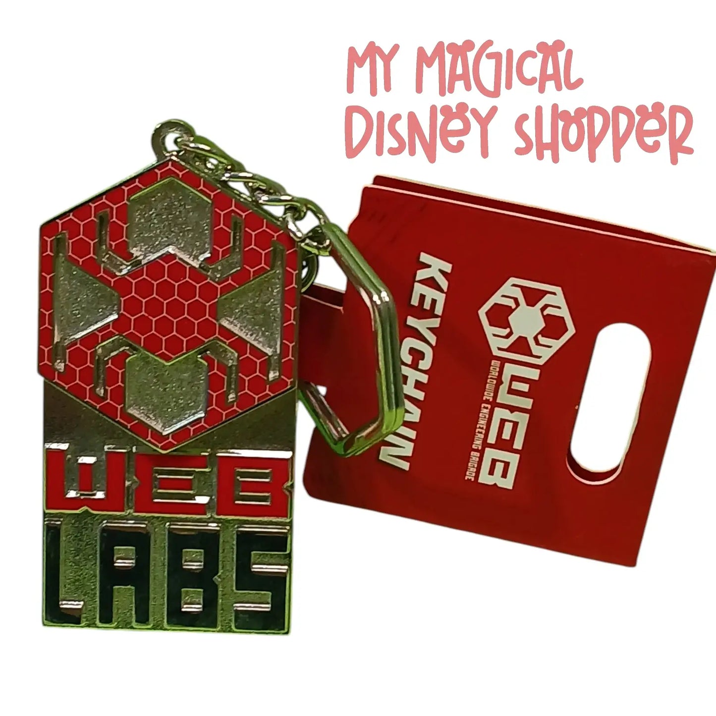 Disney Parks Avengers Spiderman Web Labs Keychain