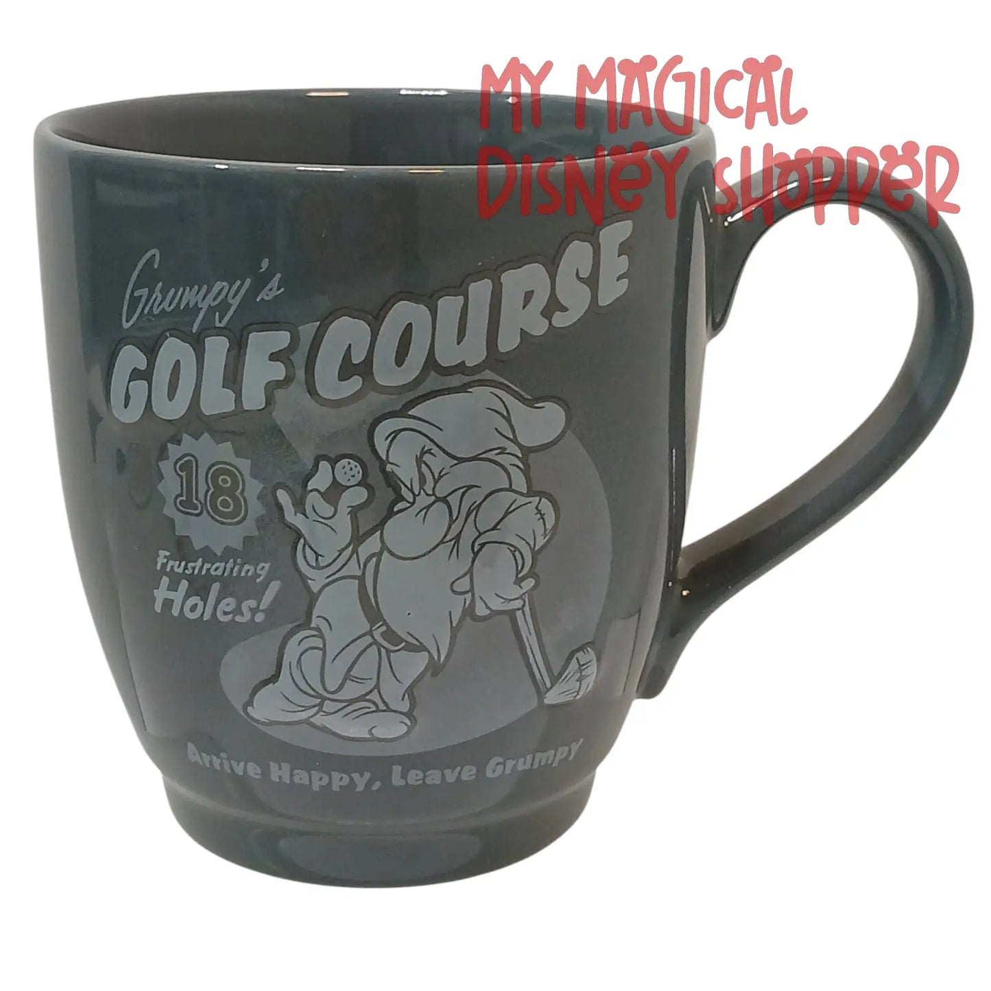 Disney Store Grumpy's Golf Course Oversized Ceramic Coffer Mug Cup