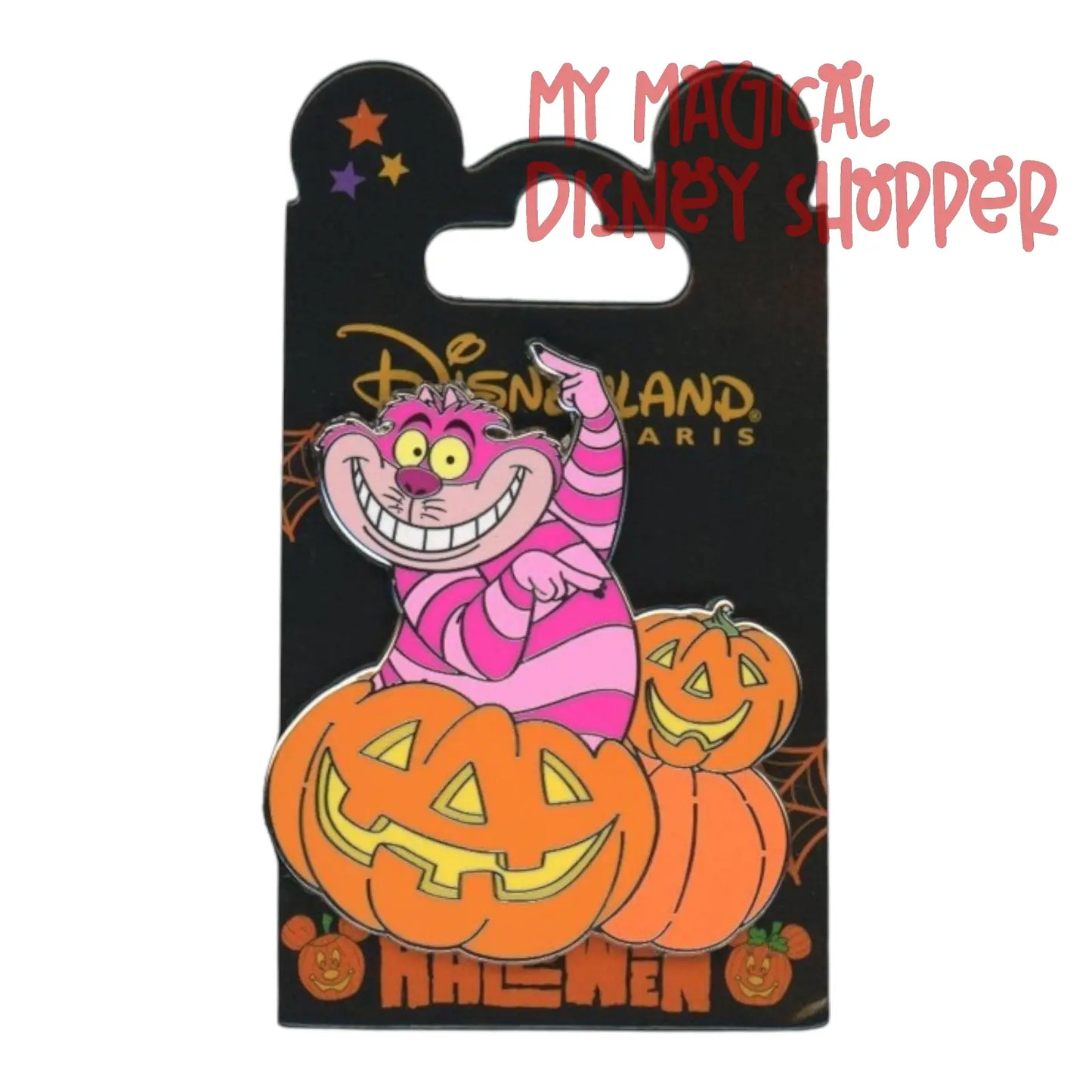 Disneyland Paris Cats in Pumpkins Series - Cheshire Cat Pin