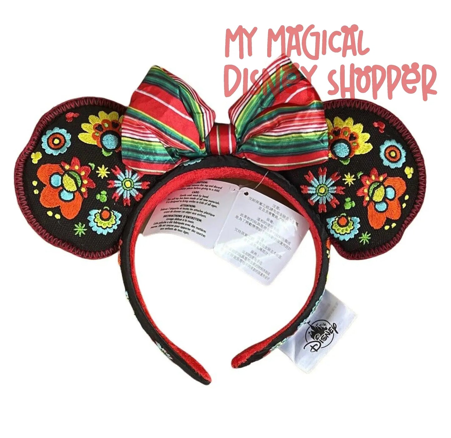 Black Mexico Disney Minnie Ear Headband - World Showcase