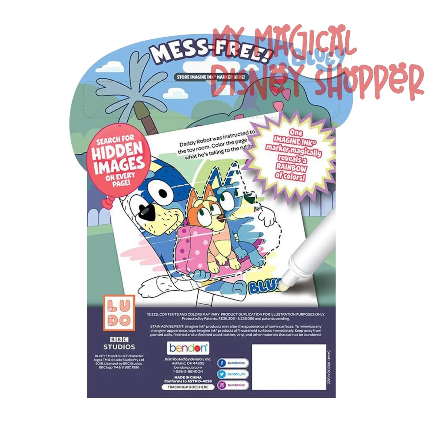 Bluey Imagine Ink Coloring Book