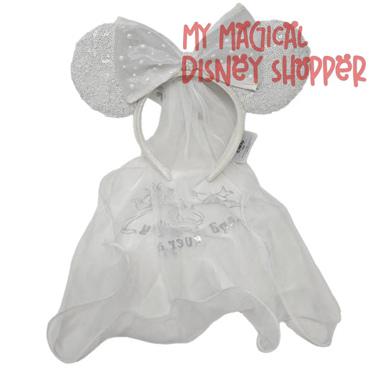 Bride Minnie Mouse Ears "And They Lived Happily Ever After"