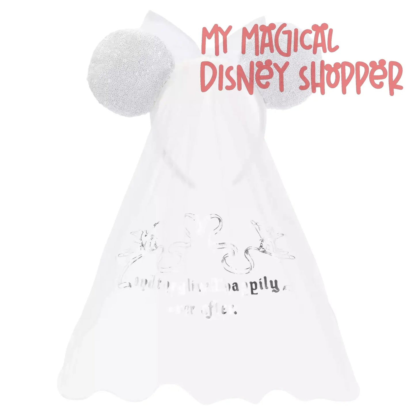 Bride Minnie Mouse Ears "And They Lived Happily Ever After"