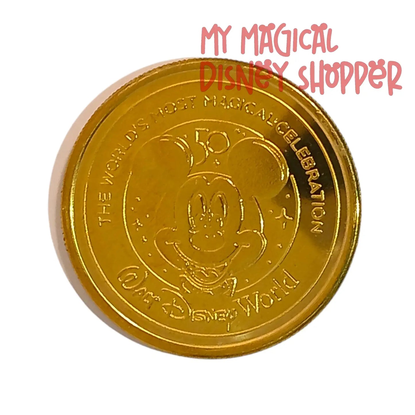 50th Celebration Donald Walt Disney World 50th Gold Medallion