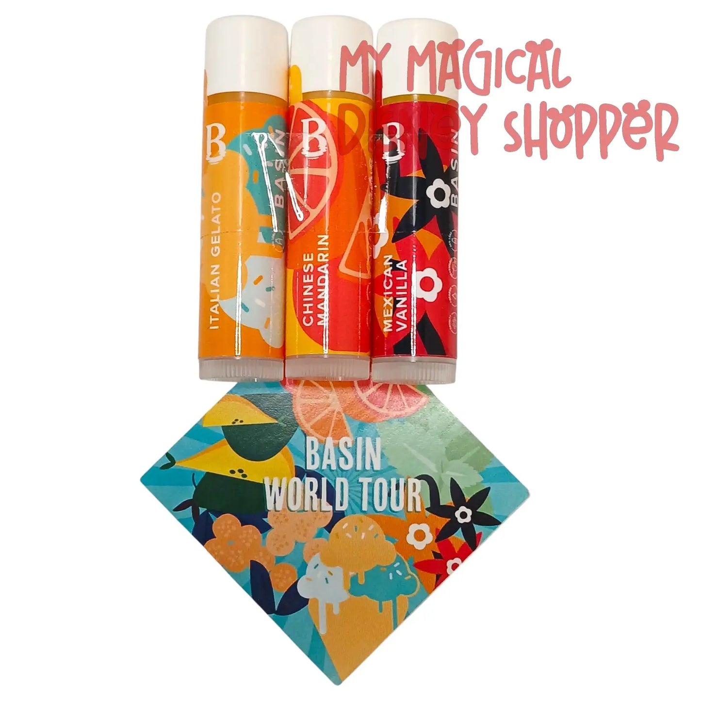 Basin World Tour Lip Balm 3 Pack - Your Choice of Flavors!