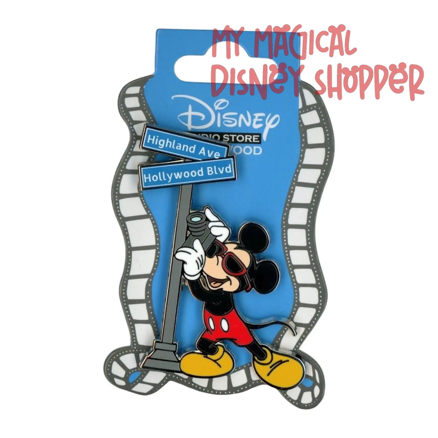 Disney Studio Store Hollywood Mickey Hollywood Street Sign Pin