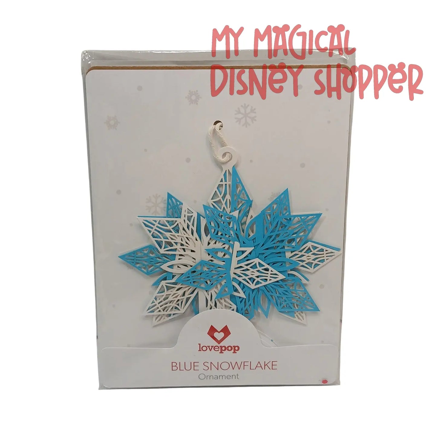 Lovepop Blue Snowflake Ornament