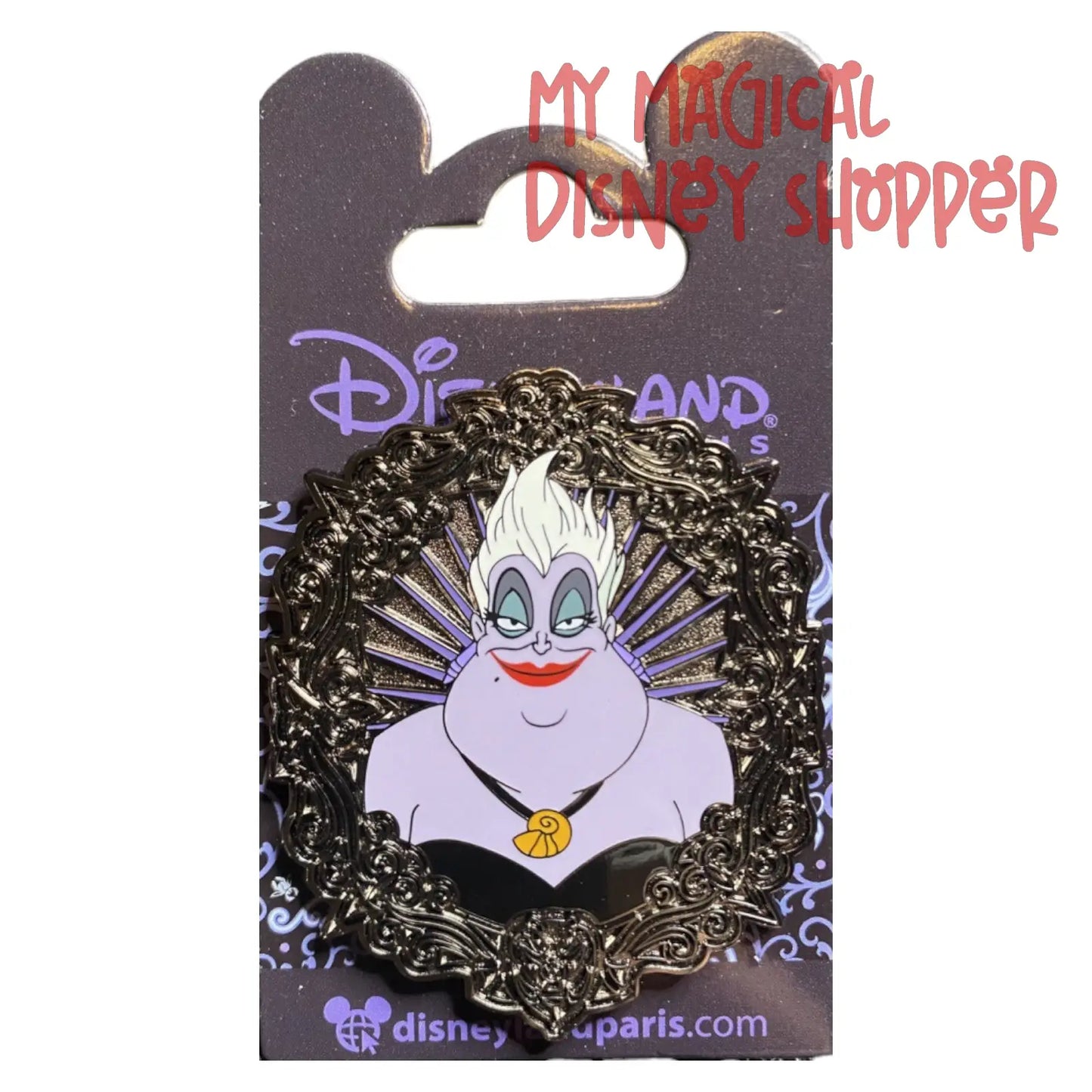 Disneyland Paris Ursula Ornate Portrait Pin