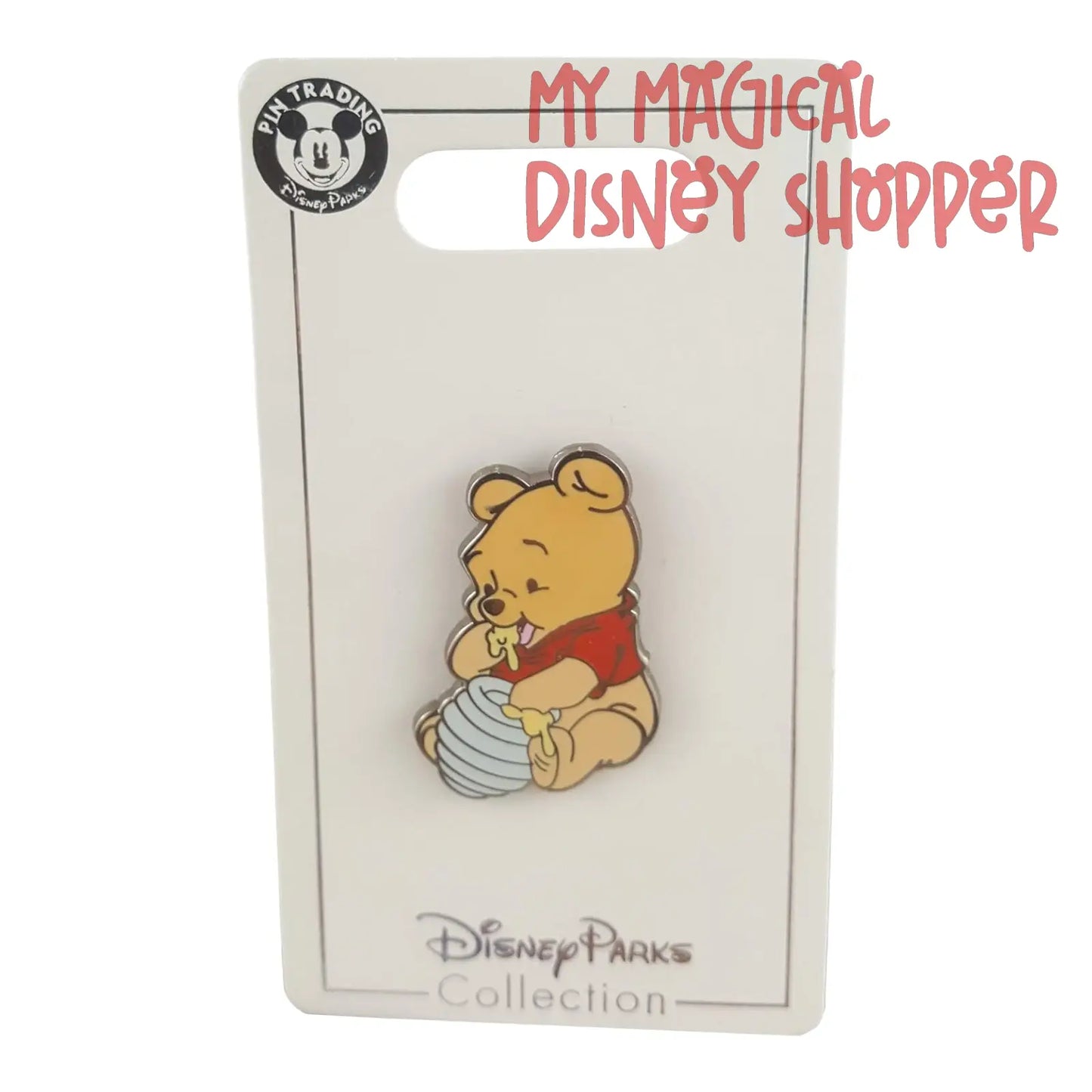 Baby Winnie the Pooh Eating Honey Pin