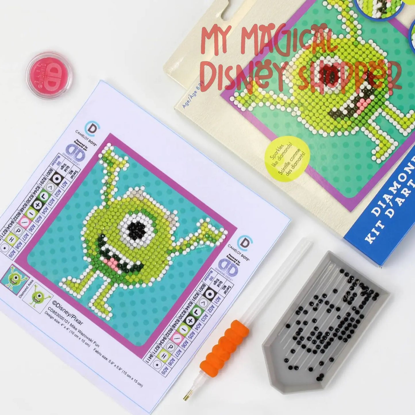 Camelot® Dots Monsters Inc. Mike Wazowski Fun Diamond Painting Kit
