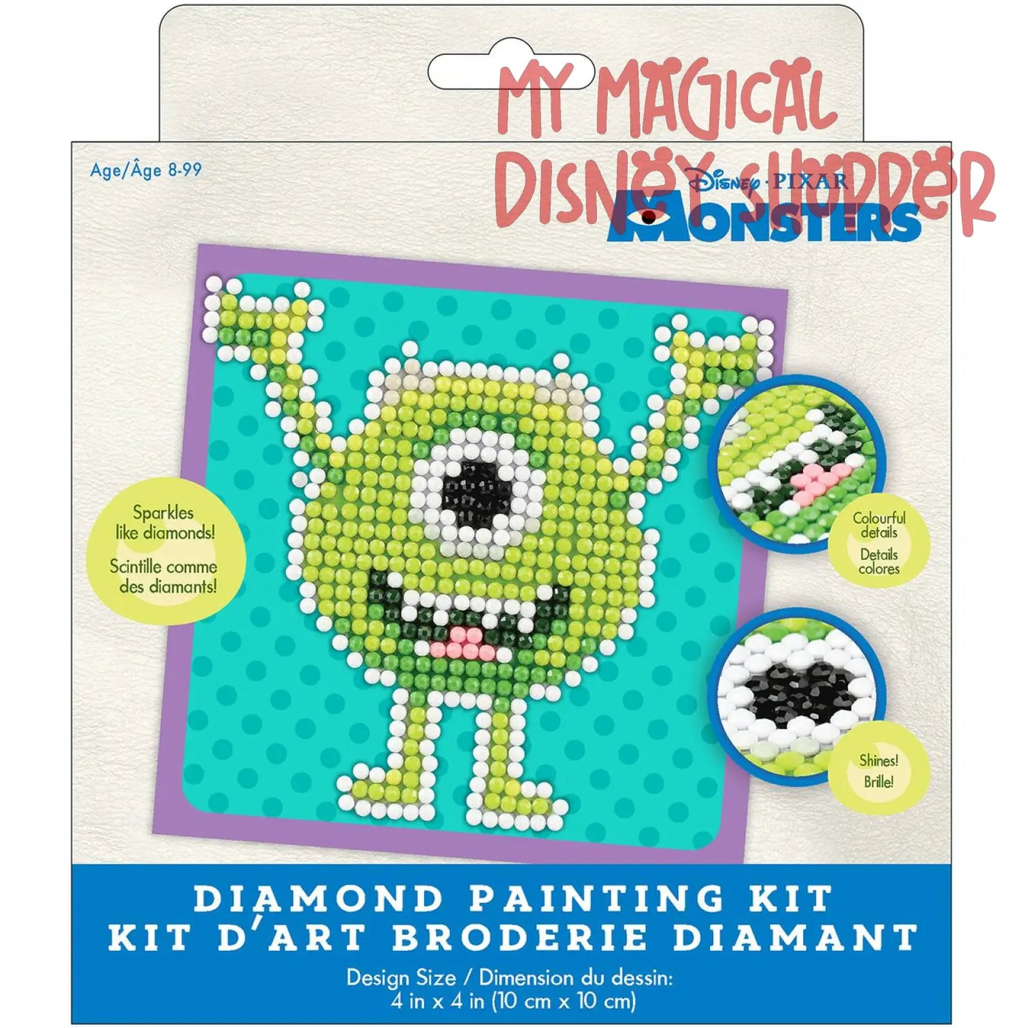 Camelot® Dots Monsters Inc. Mike Wazowski Fun Diamond Painting Kit