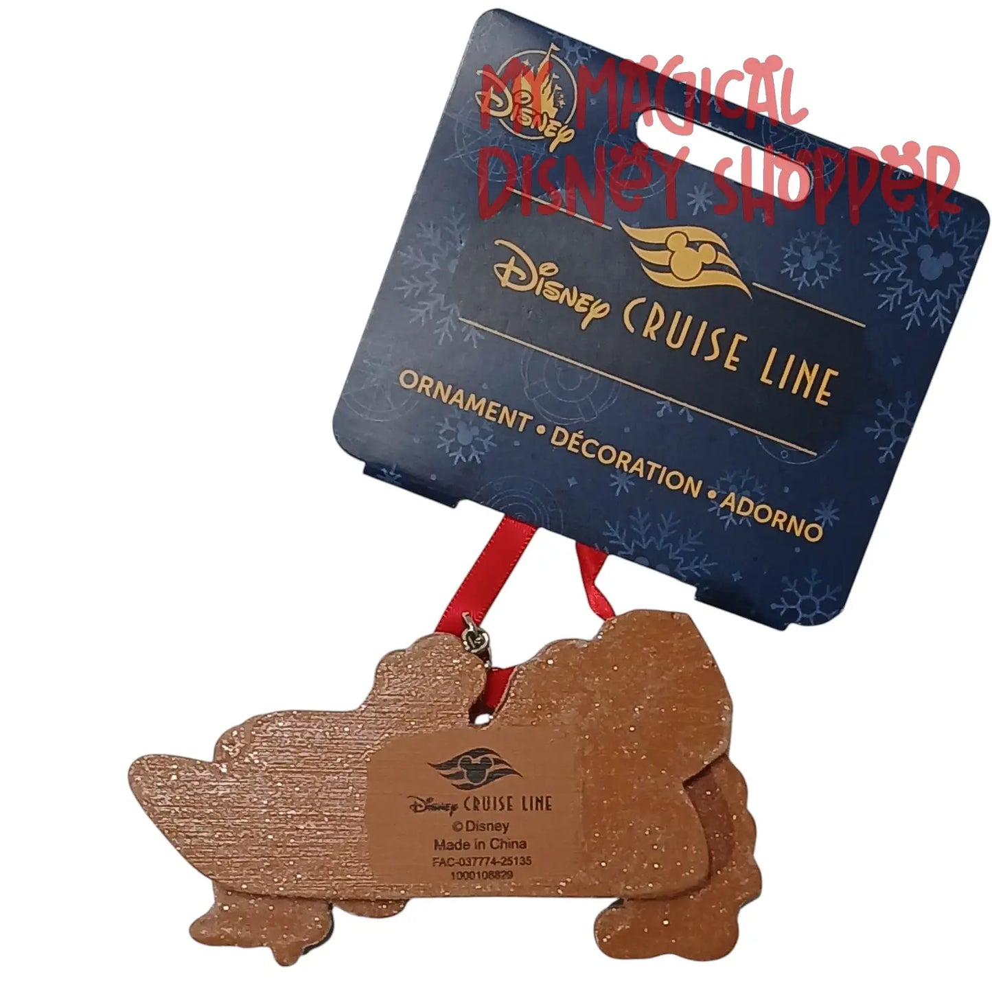 Captain Mickey and Minnie Gingerbread Cruise Ship Disney Ornament