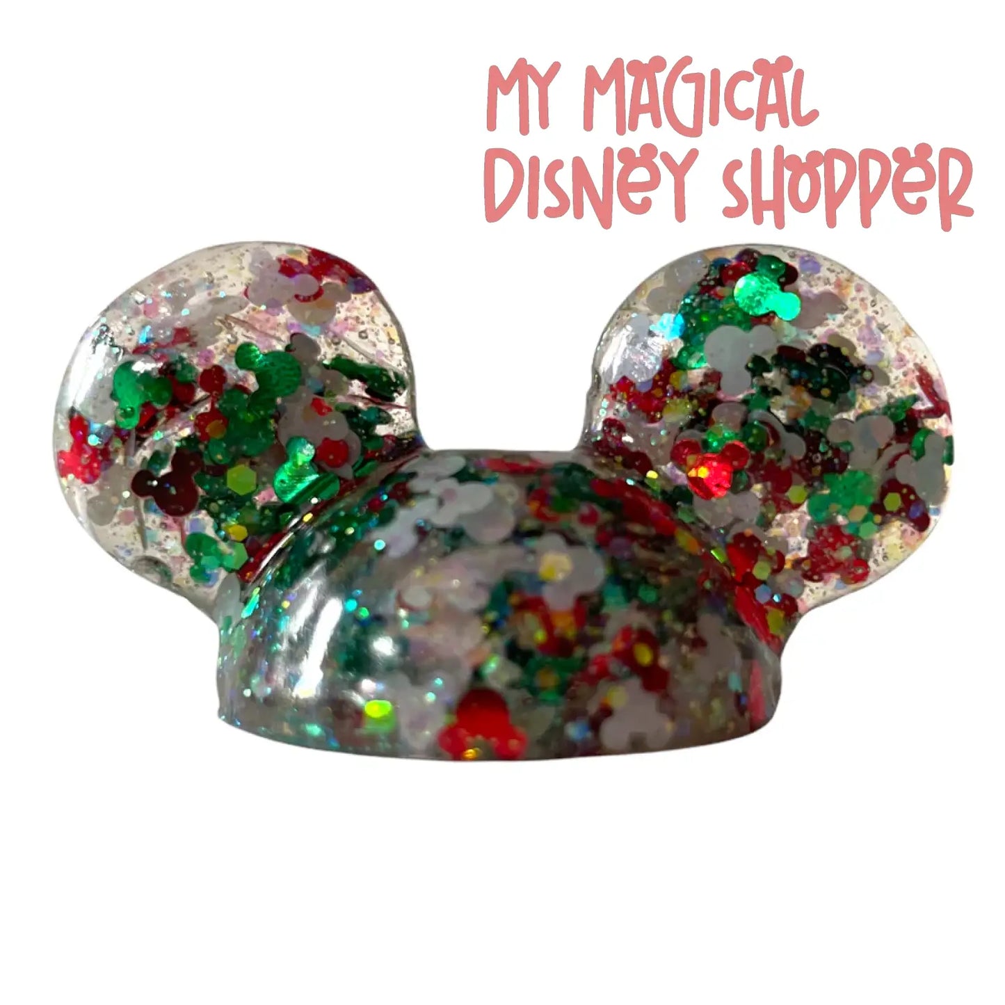 Christmas Confetti Mickey Mouse Straw Topper - Magic Makers