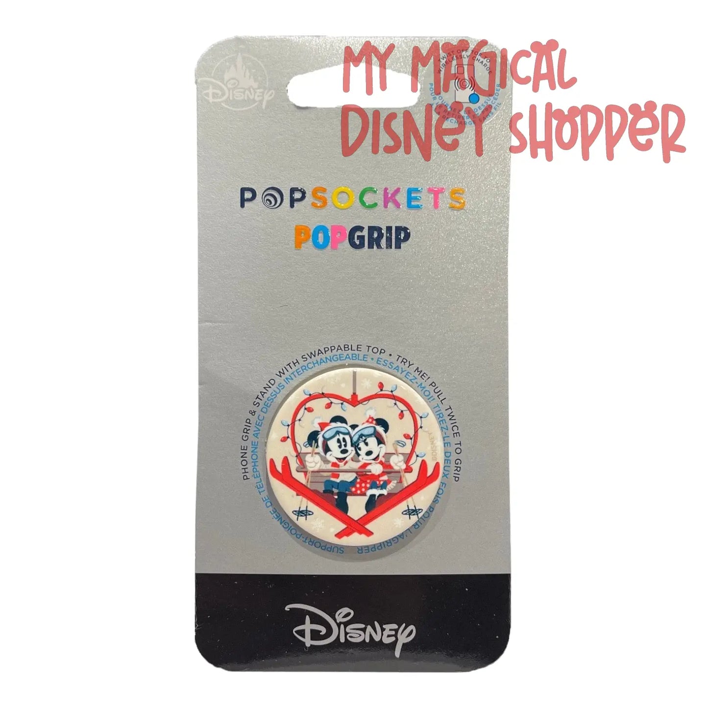 Christmas Mickey & Minnie Wilderness Ski Lodge Popsocket - Walt's Holiday Lodge