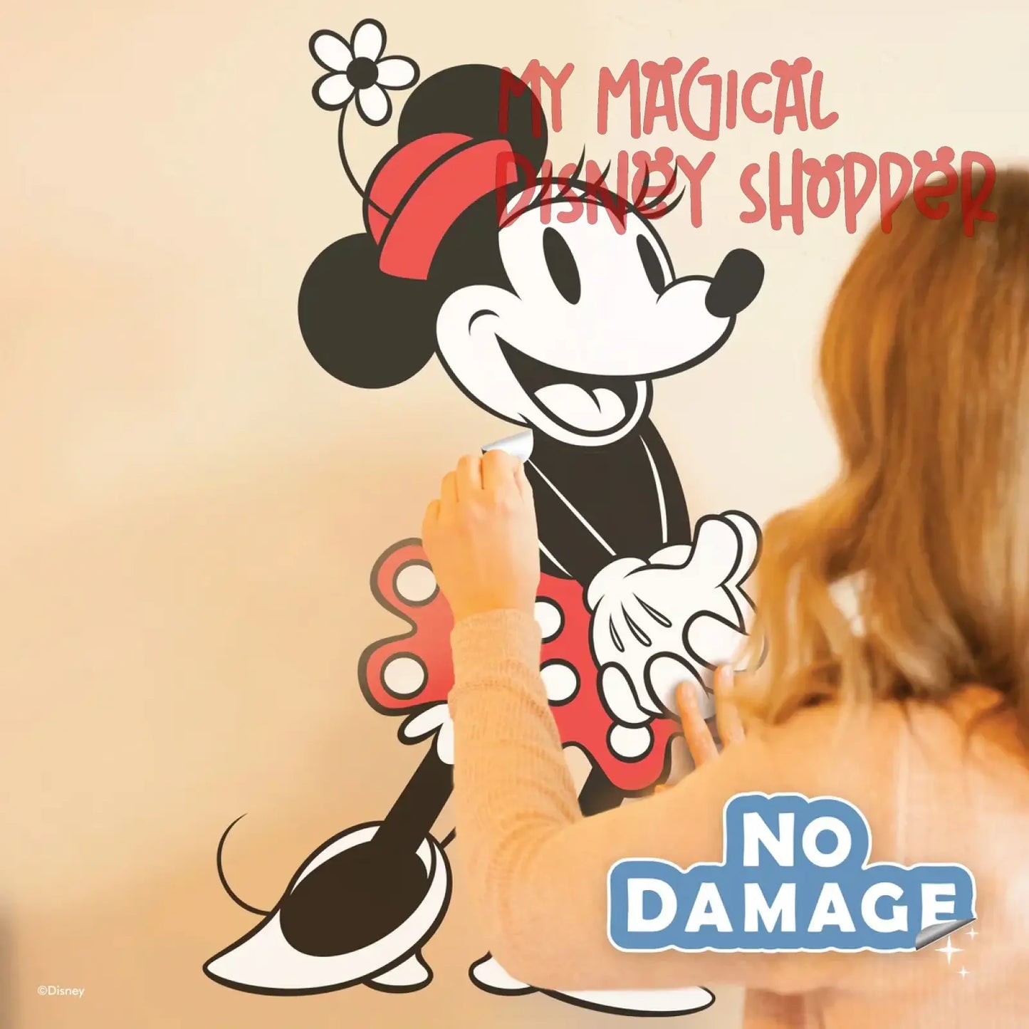 Classic Minnie Mouse Interactive Removable Wall Decal