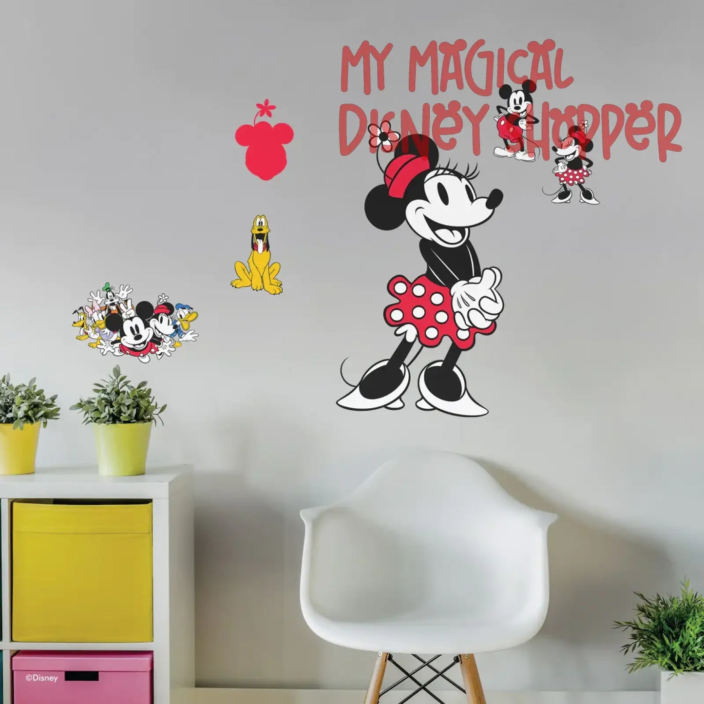 Classic Minnie Mouse Interactive Removable Wall Decal
