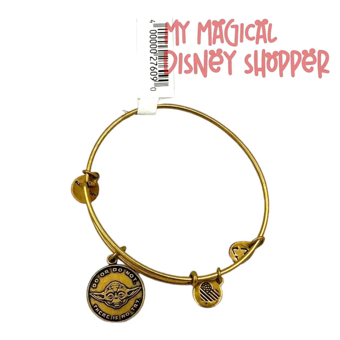 Disney Alex And Ani Bracelet - Star Wars Yoda Bangle - Gold