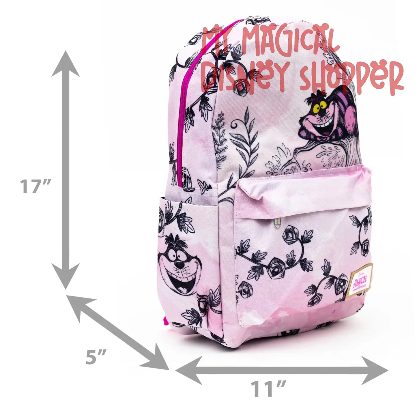 Disney Alice In Wonderland Cheshire Cat 17" Full Size Nylon Backpack