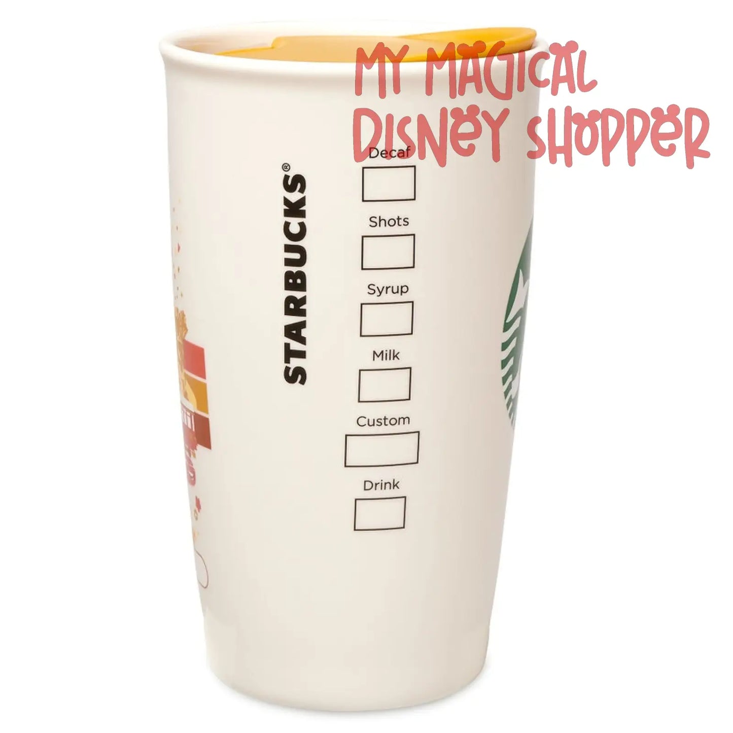 Disney California Adventure Starbucks Ceramic Travel Tumbler